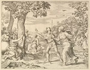 Mellan Claude Collection: Allegory on Good Government in France, 1685. Creator: Claude Mellan