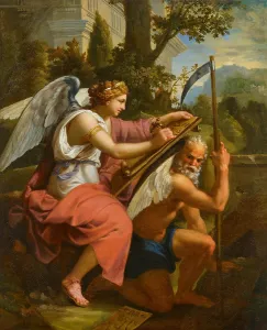 Depts Prints: Allegory of history writing on the wings of time