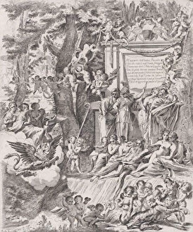 Images Dated 28th October 2020: An allegory in honor of the arrival of Cardinal Franciotti as Bishop of Lucca, 1680-1700