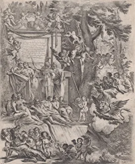 An allegory in honor of the arrival of Cardinal Franciotti as Bishop of Lucca, 1637