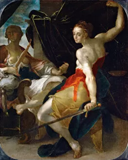 Justitia Collection: Allegory of Justice and Prudence. Artist: Spranger, Bartholomeus (1546-1611)