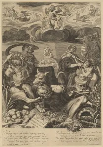 Gillis Sadeler Ii Prints: Allegory of the Marriage of Emperor Ferdinand II and Eleanor Gonzaga