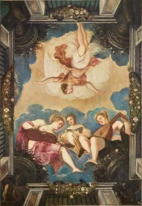 Play Music Prints: Allegory of Music, 1570s. Creator: Tintoretto, Jacopo (1518-1594)