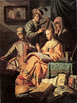 Music Lovers Prints: Allegory of Music, 1626. Artist: Rembrandt van Rhijn (1606-1669)