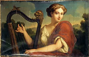 Canvasmaterial Prints: Allegory of music, 1856. Creator: Edmond Collignon