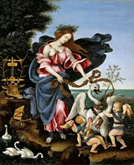 Filippino 1457 1504 Prints: Allegory of Music (Muse Erato), c. 1500. Creator: Lippi, Filippino (1457-1504)