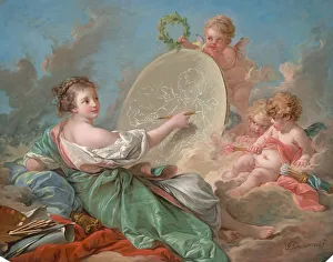 Boucher Fran And Xe7 Prints: Allegory of Painting, 1765. Creator: Francois Boucher