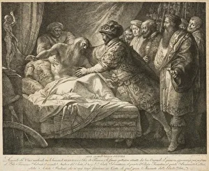 Vinci Prints: Allegory of Painting (The Death of Leonardo da Vinci), c. 1790. Creator: Cades, Giuseppe