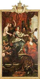 Allegory of the peaceful reigns of King Charles XI, 1693. Creator: David Klocker Ehrenstrahl