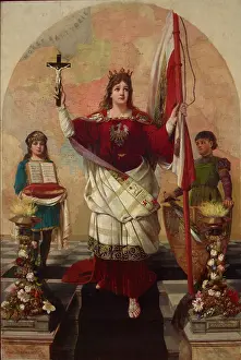 1886 Prints: Allegory of Poland, 1886. Creator: Stanislaw Bienkiewicz
