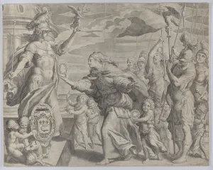 Pamphili Prints: Allegory relating to the Pamphili family, ca. 1610-62. Creator: Johann Friedrich Greuter