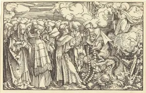 Holy Rosary Prints: Allegory - Religious Frivolity. Creator: Hans Weiditz
