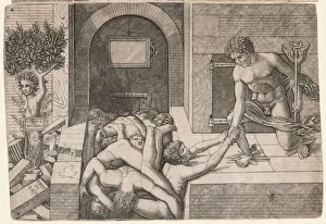 Late 15th Early 16th Century Prints: Allegory of the Rescue of Humanity: Virtus Deserta, c