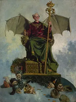 Modernism Prints: Allegory of Satan (Lord of the World), c1900. Creator: Ludwik Stasiak
