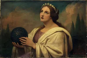 Star Pattern Prints: Allegory of Science or Astronomy, 1856. Creator: Nicolas Auguste Galimard