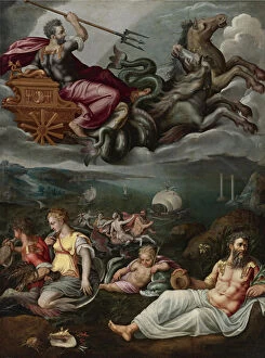 Classical Mythology Gallery: Allegory of the Sea. Artist: Stradanus (Straet, van der), Johannes (1523-1605)