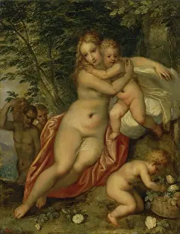 Embrace Prints: An Allegory of Summer, 1550. Creator: Johannes Rottenhammer the elder