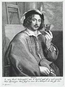 Glass Gallery: Allegory of Taste (Portrait of the Painter Jan Davidsz. de Heem, after a self-portrait)... 1615-75