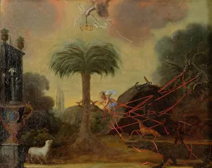 Restraining Prints: Allegory, unknown date. Creator: Anon