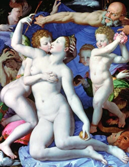 Embracing Gallery: An Allegory with Venus and Cupid, c1523-1568. Artist: Agnolo Bronzino