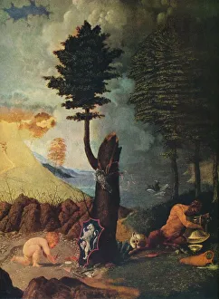 Sinking Prints: Allegory of Virtue and Vice, 1505. Artist: Lorenzo Lotto