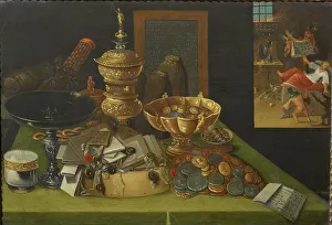 Allegory of Worldly Riches with the Scene of the Death of the Rich Man, ca. 1600