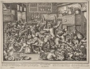 Schoolmistress Prints: Allemode School (The Shoemaker and the spinster as schoolmasters)