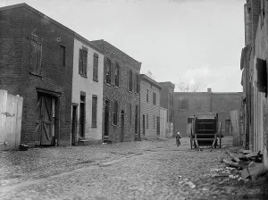 Rowhouse Prints: Alley Clearance. Slum Views, 1914