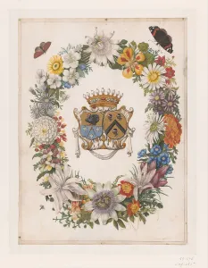 Union Prints: Alliance Coat of Arms of Cornelis Calkoen and Maria van der Merct
