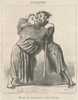 Habit Prints: Alliance des Bonapartistes et des Capucins, c1851. Creator: Honore Daumier