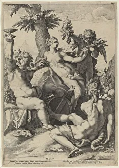 Matham Jacob Prints: Alliance of Venus with Bacchus and Ceres, 1588. Creator: Jacob Matham