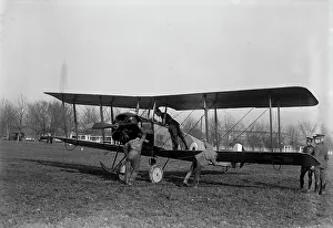 Allied Aircraft - Demonstration At Polo Grounds; Col. Charles E. Lee, British Aviator... 1917. Creator: Harris & Ewing. Allied Aircraft - Demonstration At Polo Grounds; Col. Charles E. Lee, British Aviator... 1917. Creator: Harris & Ewing