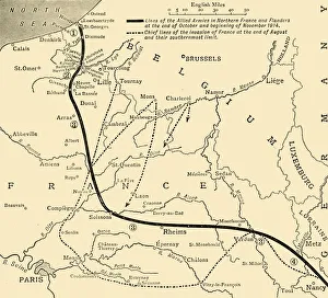 The Allied Armies in France and Flanders, First World War, 1914, (c1920). Creator: Unknown The Allied Armies in France and Flanders, First World War, 1914, (c1920). Creator: Unknown