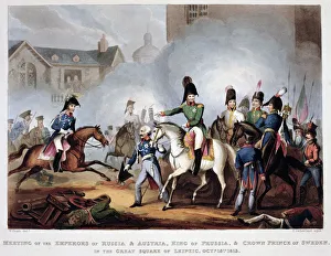 Aleksandr I Pavlovich Gallery: The Allied commanders at Leipzig, 1813 (1815). Artist: Thomas Sutherland