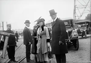 William Gibbs Mcadoo Junior Prints: Allied Commission To U.S. Boarding Mayflower For Trip To Mount Vernon: Secretary And Mrs