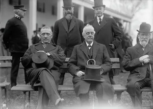 Allied Commission To U.S. At Mount Vernon, 1917. Creator: Harris & Ewing. Allied Commission To U.S. At Mount Vernon, 1917. Creator: Harris & Ewing