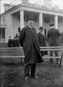Viviani Rene Prints: Allied Commission To U.S. Seated On Lawn: Standing