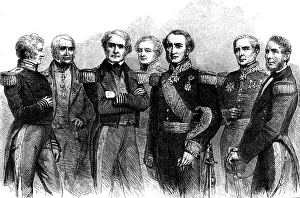 Charles Napier Prints: Allied Naval Commanders in the Baltic and Black Seas, 1856. Creator: W Thomas