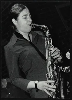 Alto Sax Collection: Allison Neale playing alto saxophone at The Fairway, Welwyn Garden City, Hertfordshire, 2001