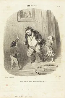 Energy Prints: Allons, papa, fait encore trente-deux tours!, 1847. Creator: Honore Daumier