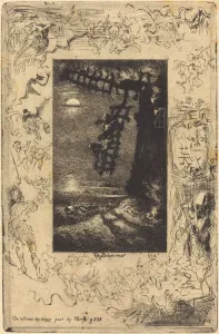Jules Am And Xe9 Prints: On allume les cierges pour les Morts (They light candles for the dead), 1878