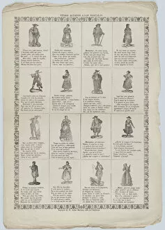 Masquerade Gallery: Allusive verses for masquerades, ca. 1860-70. Creator: Julian Mariana