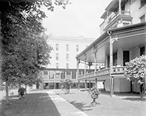 Plant Pot Prints: Alma Sanitarium, in the grounds, Alma, Mich. between 1895 and 1910. Creator: Unknown