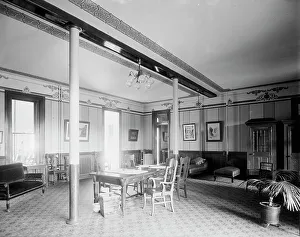 Smoking Room Prints: Alma Sanitarium, smoking room, Alma, Mich. between 1895 and 1910. Creator: Unknown