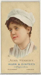 Worlds Beauties Prints: Alma Stanley, from Worlds Beauties, Series 2 (N27) for Allen & Ginter Cigarettes