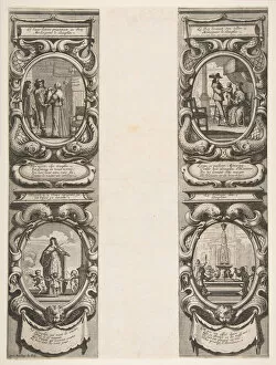 Ana Maria Mauricia Collection: Almanach for 1639: Louis XIII and Anne of Austria entrusting the Kingdom
