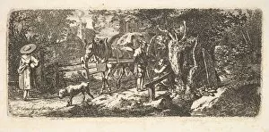 Johann Christian Erhard Gallery: Alms given by a cart driver, 1814. Creator: Johann Christian Erhard