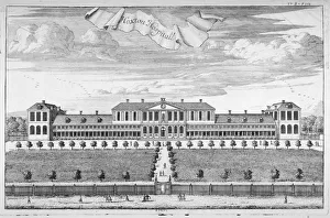 Livery Company Prints: Almshouses in Pitfield Street, Shoreditch, London, c1720. Artist: Johannes Kip