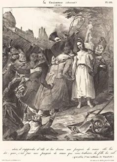 Aubert Prints: alors, ils approcha d elle: Parody of van Dycks Betrayal of Christ, 1832
