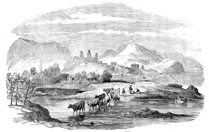 Crimea Ukraine Prints: Alouchta - from a sketch by Willibald Richter, 1856. Creator: Unknown